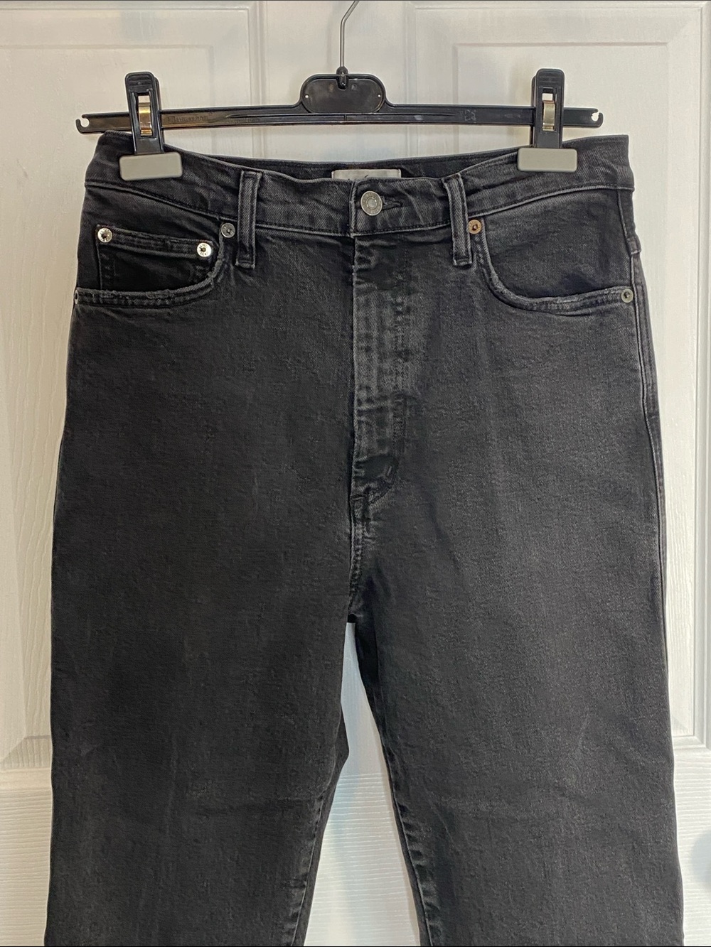 AGOLDE Pinch Waist High Rise Kick Flare Jeans Charcoal Black Minimalist 29 - Picture 4 of 16